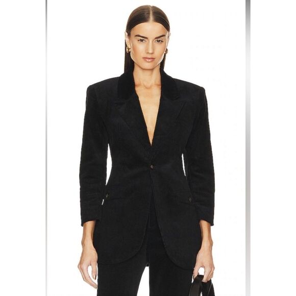 Helsa (Elsa Hosk) Black Corduroy Blazer Size M Revolve NWT - Picture 1 of 11